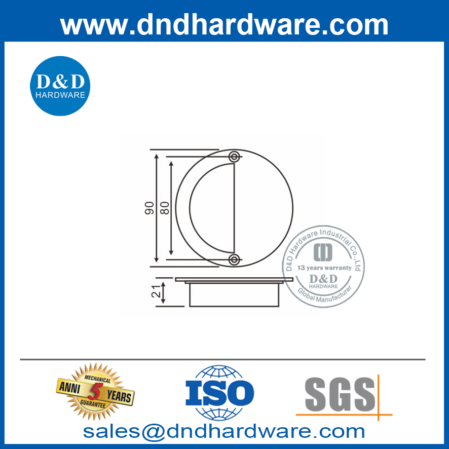 สแตนเลสสตีลรอบประเภทเฟอร์นิเจอร์ลิ้นชักที่จับสำหรับ House-DDFH011