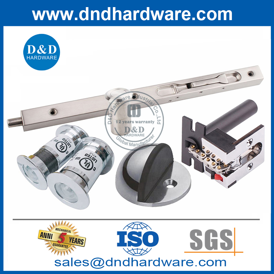 สแตนเลสสตีลประเภททรงกระบอกประตู Escutcheon สำหรับประตูภายนอก DDES006