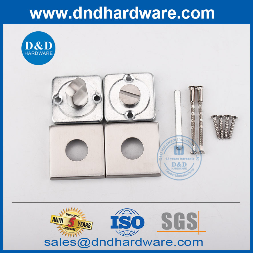 ประเภทสแตนเลสสตีลห้องน้ำแบบ thumbturn และปล่อยด้วยตัวบ่งชี้ DDIK008