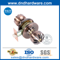 ล็อคประตูโลหะผสมทองแดงโบราณสำหรับทางเข้าด้านหน้าไม้ประตู DDLK051