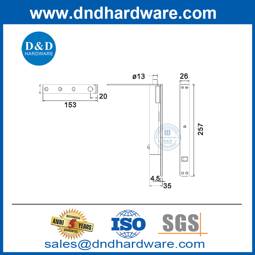 สแตนเลสสตีลสลักเกลียวอัตโนมัติสำหรับประตูคู่ DDDB031