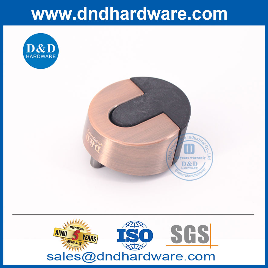 โลหะผสมทองแดงโบราณทรงกลมกลมโลหะประตูหยุด DDDS006
