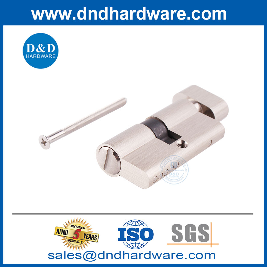 Euro Solid Brass Double Keys Cylinder Security Anti Drill 60 มม. Lock Cylinders-DDLC007