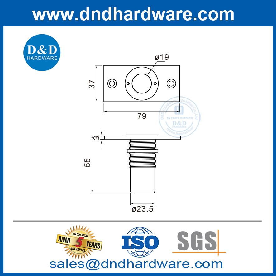 จีนโรงงานสแตนเลสสตีลกันฝุ่นละทิ้งการใช้แผ่นกับแผ่นฟลัช BOLT-DDDP005
