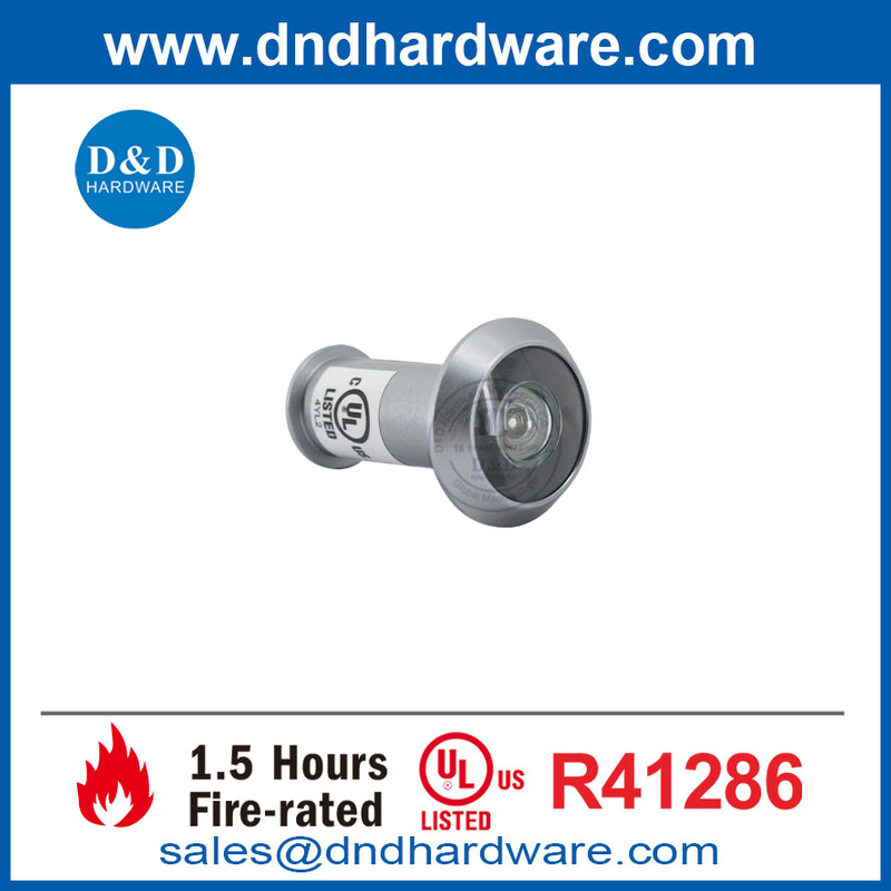ประตูด้านนอกผู้ชม UL จดทะเบียนไฟทองเหลืองประตู Peephole Door Viewer-DDDV012