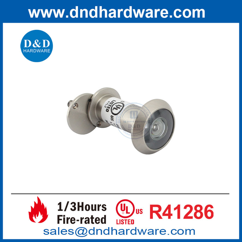 UL ที่ระบุไว้ในตัวชมประตูไฟมุมกว้างทองเหลืองพร้อมมุมมอง 180 องศามุม DDDV009