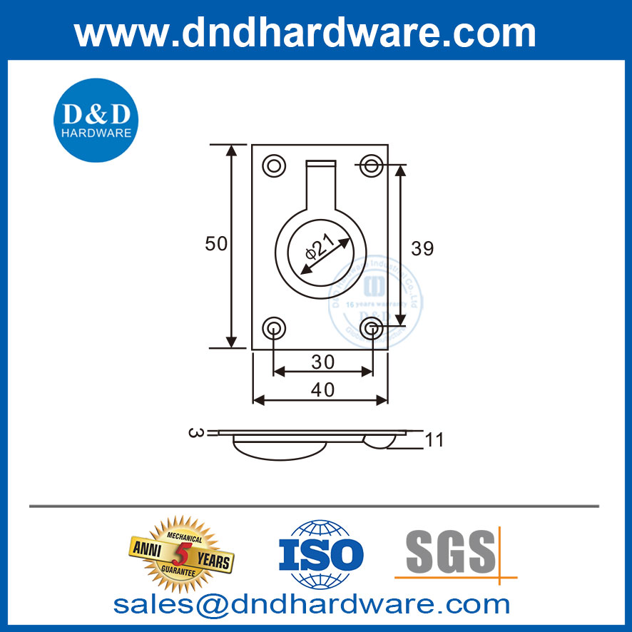 ลิ้นชักประตู Sliver Knob ตู้ครัวที่จับเฟอร์นิเจอร์และลูกบิด DDFH069