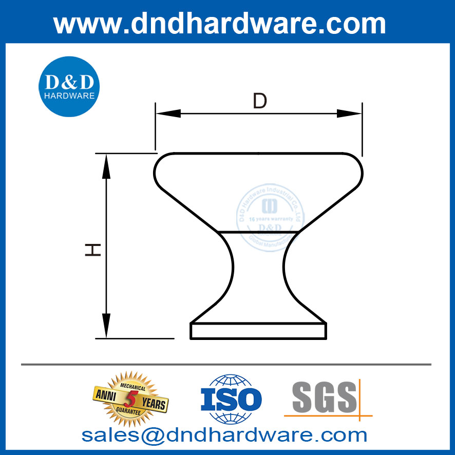 ประตูตู้ครัวสแตนเลสดึงลูกบิดโต๊ะแต่งตัวที่ทันสมัย ​​DDFH066