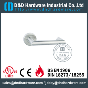 Stainless Steel 316 Chrome Lever Handle untuk Keamanan Komposit Pintu-DDTH027