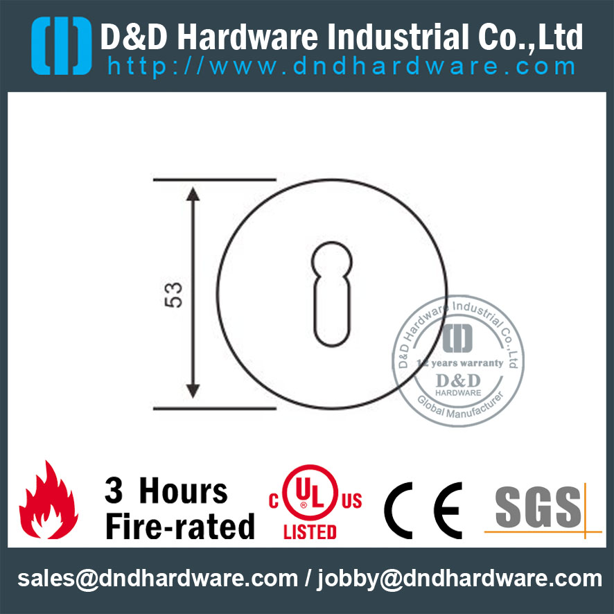Aço inoxidável 304 porta Escutcheon-D & D Hardware