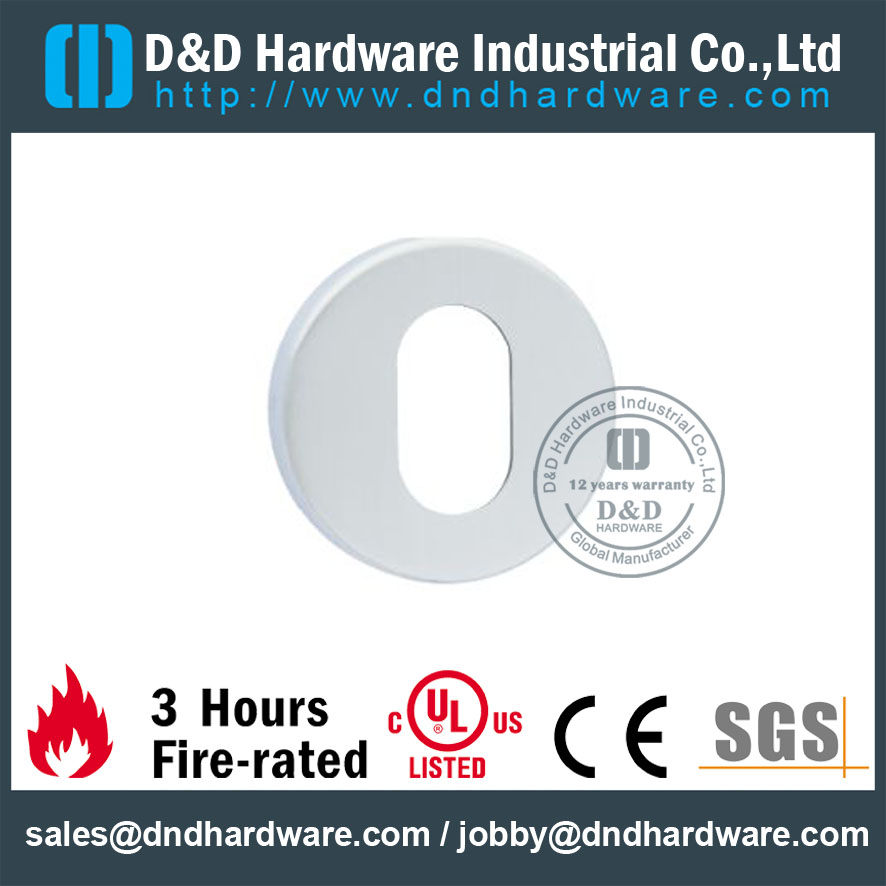 Porta de aço inoxidável Oval Handle Escutcheon-D & D Hardware