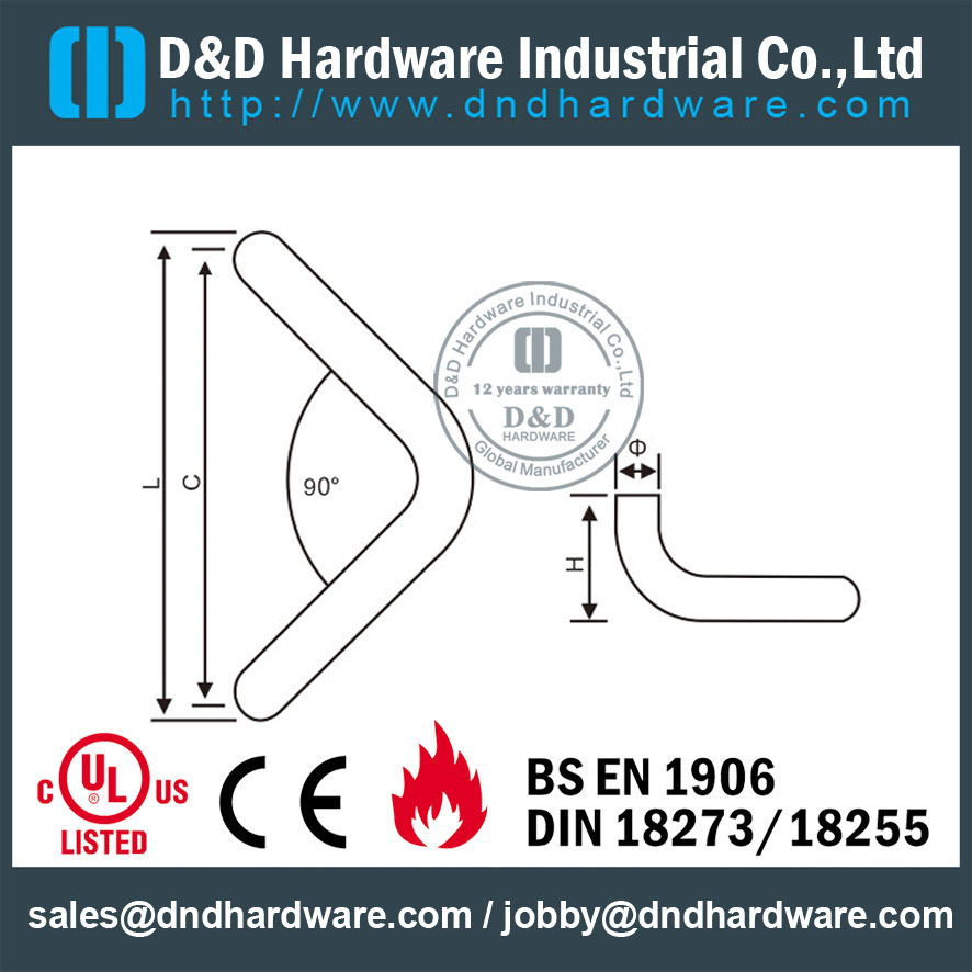SUS304 Corniform Pull Handle-D & D Hardware