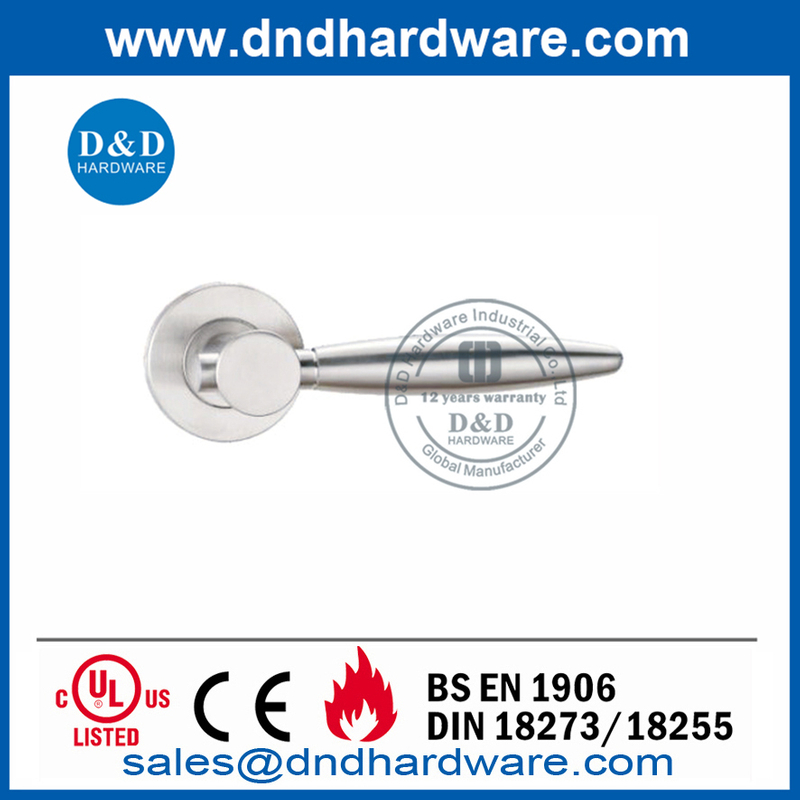 Maçaneta de porta de metal composto de segurança SUS316 sem trava-DDSH042