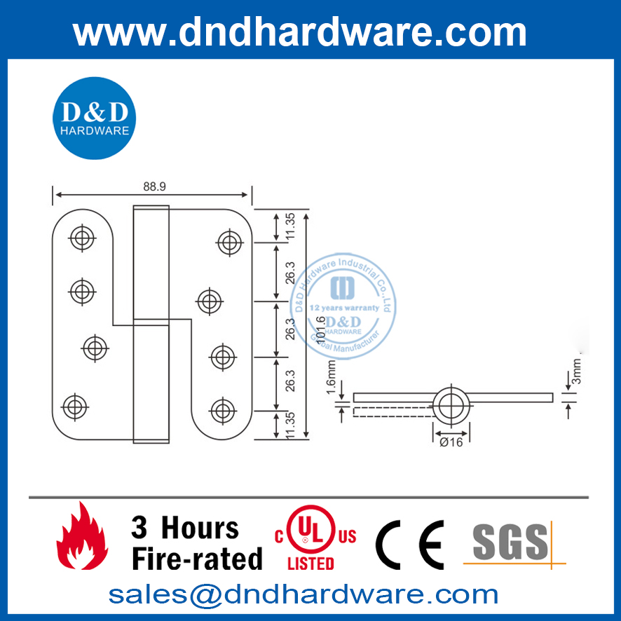 Engsel Pintu Kayu Stainless Steel Lift-Off-DDSS021