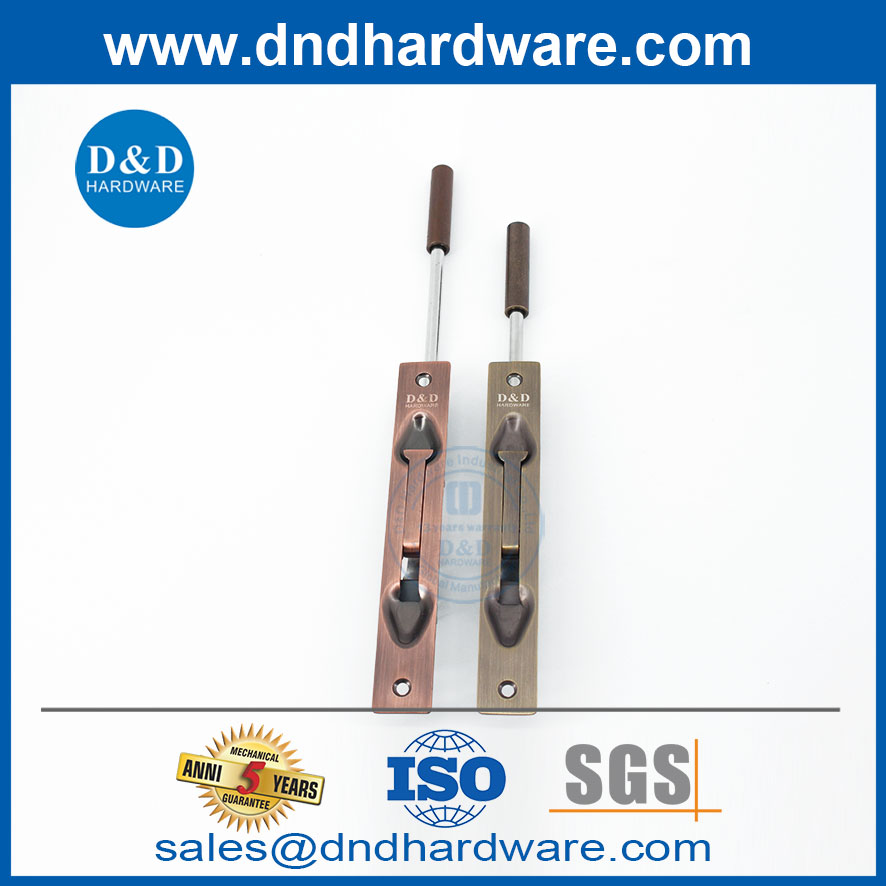 Copper โบราณที่ซ่อนอยู่ก้าน SS Flush Door Bolt-DDDB011