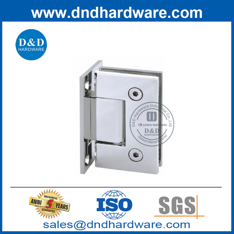 Dobradiça de porta de vidro de aço inoxidável para serviço pesado para banheiro-DDGH001