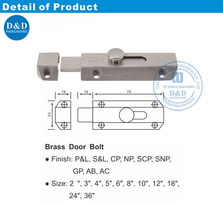 ซัพพลายเออร์ Tower Bolts Suppliers 