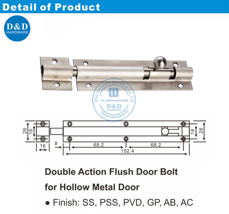 Bolt Tower Bolt 4 นิ้ว 