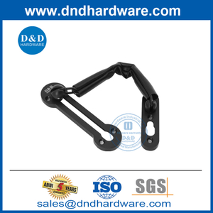 ความปลอดภัยสแตนเลสสตีลแมตต์โซ่ประตูสีดำล็อคสำหรับห้องนอน DDDG003