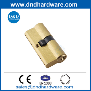 EURO配置EN1303污渍黄铜双开缸70mm门锁缸，用于中东市场DDLC003