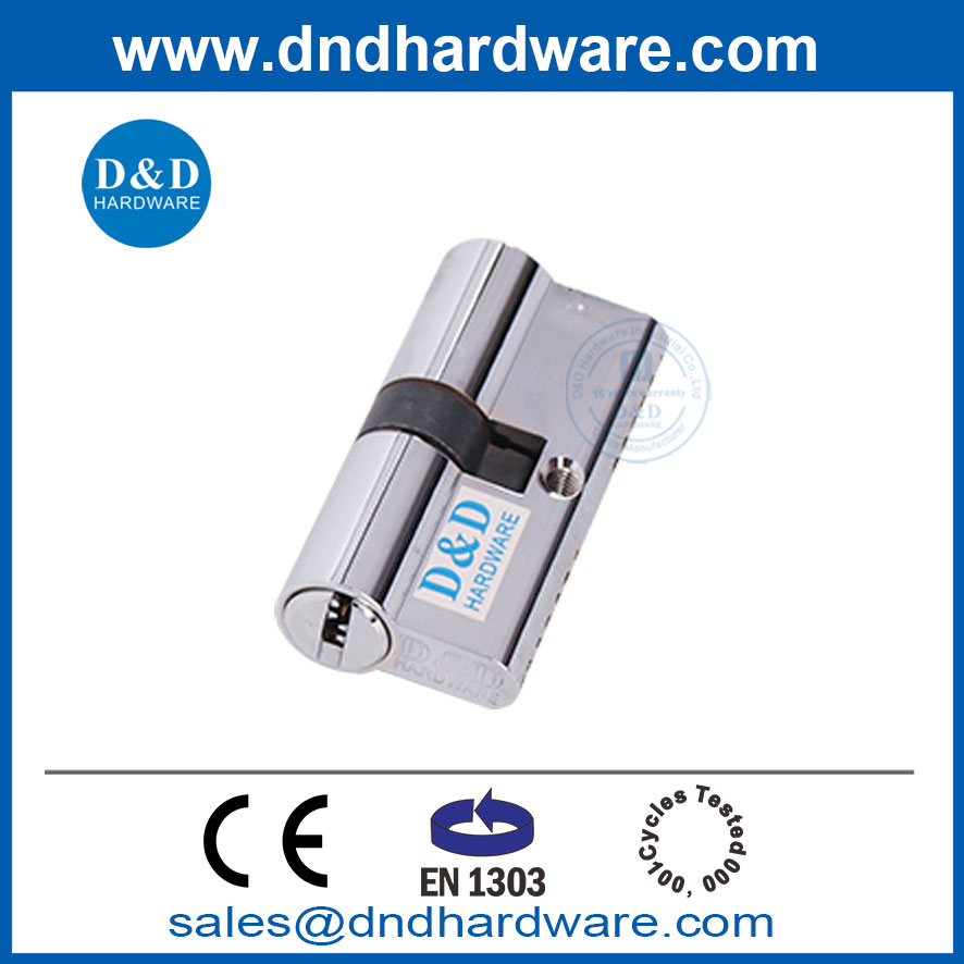 ความปลอดภัยสูง 60 มม. Double Cylinder Euro โปรไฟล์ EN1303 ทองเหลืองประตูล็อคประตูล็อค DDLC003