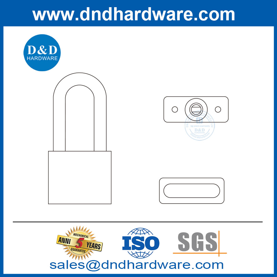 不锈钢锁顶部安全铜挂锁键合，不同的黄铜padlock-ddpl003