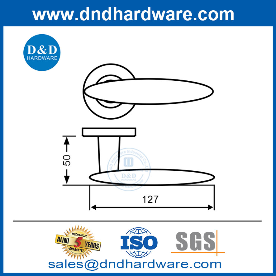 อุปกรณ์เสริมก้านสแตนเลสภายในประตูมือจับคันโยกประตูมือจับ DDTH042