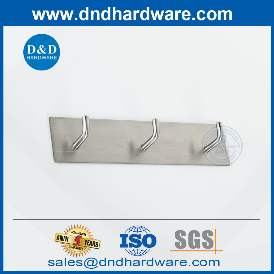  ติดผนัง sus304 เสื้อโค้ทครัวแขวนผ้าเช็ดตัวผ้าคลุมหน้า hook-ddtc001