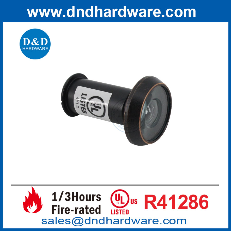 UL Fire จัดอันดับ Home Home 180 องศา Orb ประตูหน้า Peephole Eye Viewer-DDDV010