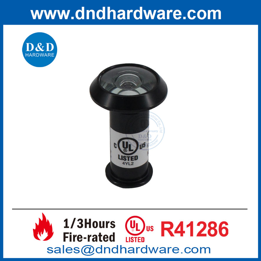 UL Brass Matte Black 180 องศาประตูสายลับ Hole Viewer-DDDV009