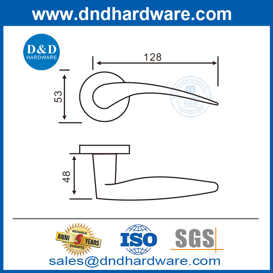 สแตนเลส 304 ประตูภายในที่ทันสมัยมือจับประตูซาตินก้าน DDSH015