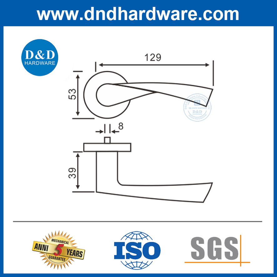 สไตล์สแตนเลสสตีลคุณภาพสูงประตูแข็งมือจับ DDSH002