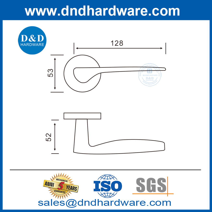 ประตูหน้าบ้านที่ดีที่สุด 316 สแตนเลสสไตล์คันโยกสไตล์มือจับ DDSH008