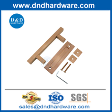 Satin Rose Golden Barn Door Flush มือจับประตูโรงนาขนาดใหญ่ที่จับ DDBD104