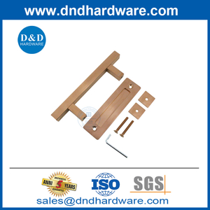 缎面玫瑰金谷仓门冲洗手柄大谷仓门把手ddbd104