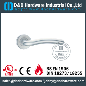 Tirador de puerta de palanca resistente al fuego de tubo de grado 304 para puerta de acero interna con EN1906 -DDTH006