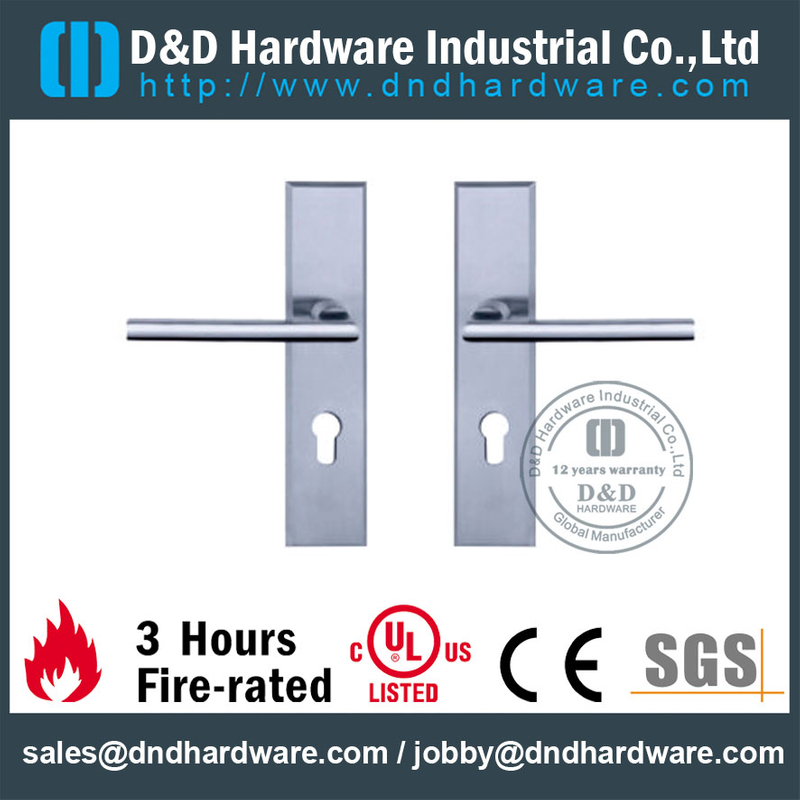 Aço inoxidável 316 alça sólida na placa traseira para portas externas –DDLP001