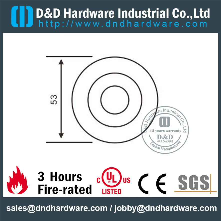 Escudo do SUS304 Rodada-D & D Hardware