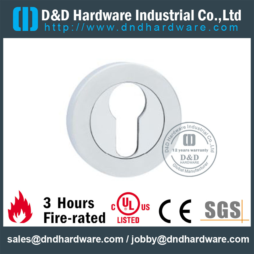 Tipo de Rosca de Cilindro Chave de Aço Inoxidável Escutcheon-D & D Hardware