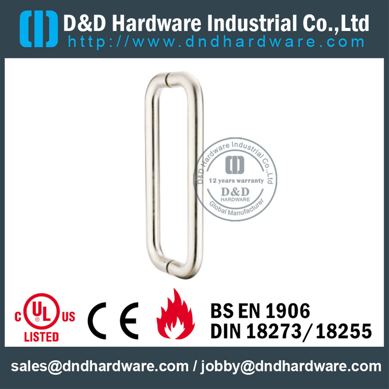 Manija de acero inoxidable con grado 316 D para puerta de vidrio corrediza-DDPH007