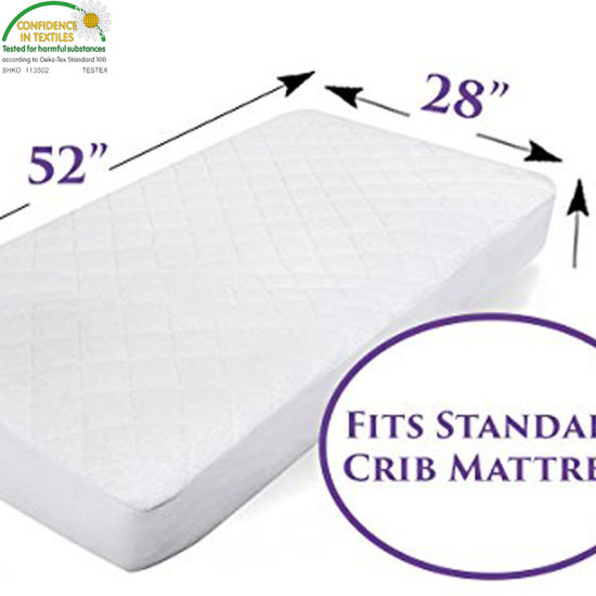 Made in China Hypoallergenic Waterproof Quilted Crib Mattress Pad Cover