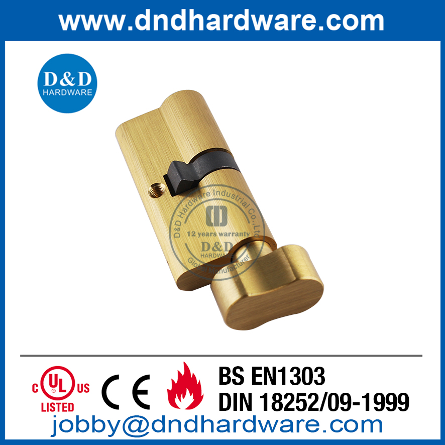用于洗涤门的实心黄铜染色完成拇指转动滚筒-DDLC007