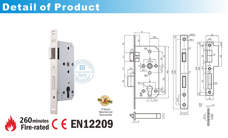 Fire classificado como SASH Lockddml009-D&D Hardware