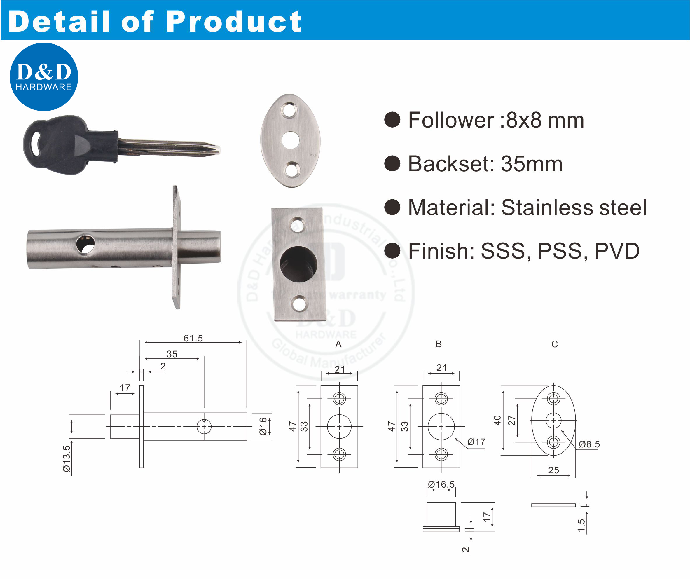 Porta de metal lock-d e d hardware
