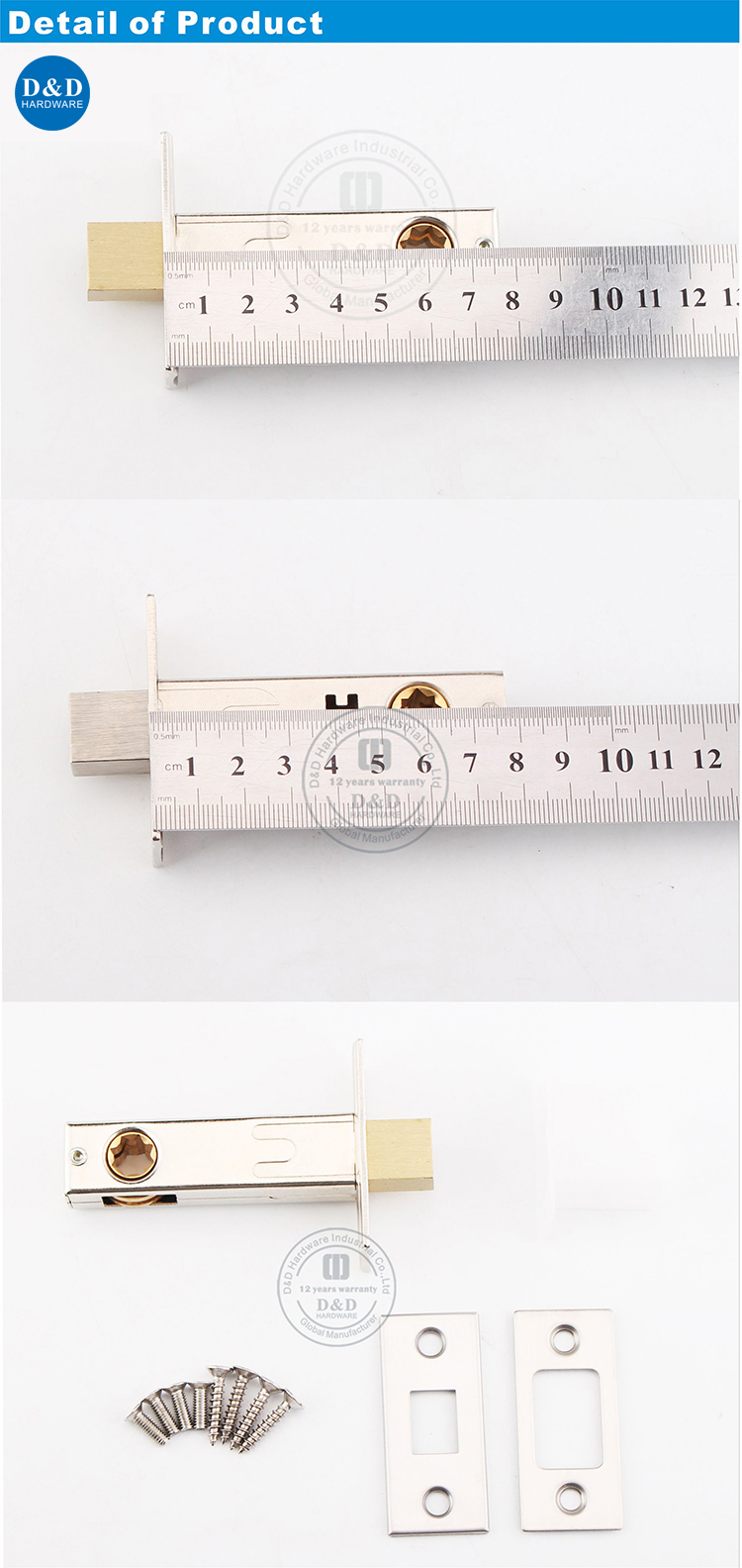 Cerradura WC Deadbolt para hardware de D & D de metal