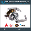 Conjunto de fechadura tubular de liga de zinco durável ANSI e aço inoxidável classificado para fogo para porta de entrada-DDLK009