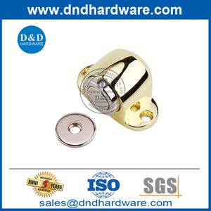 Soporte magnético moderno para puerta de aleación de zinc con acabado pulido y dorado-DDDS031