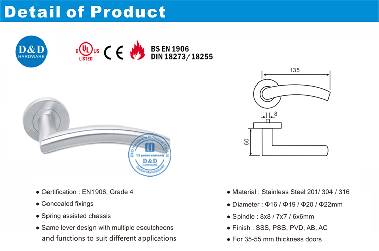Tuas Pintu Depan Handle-DDth008-D & D Hardware