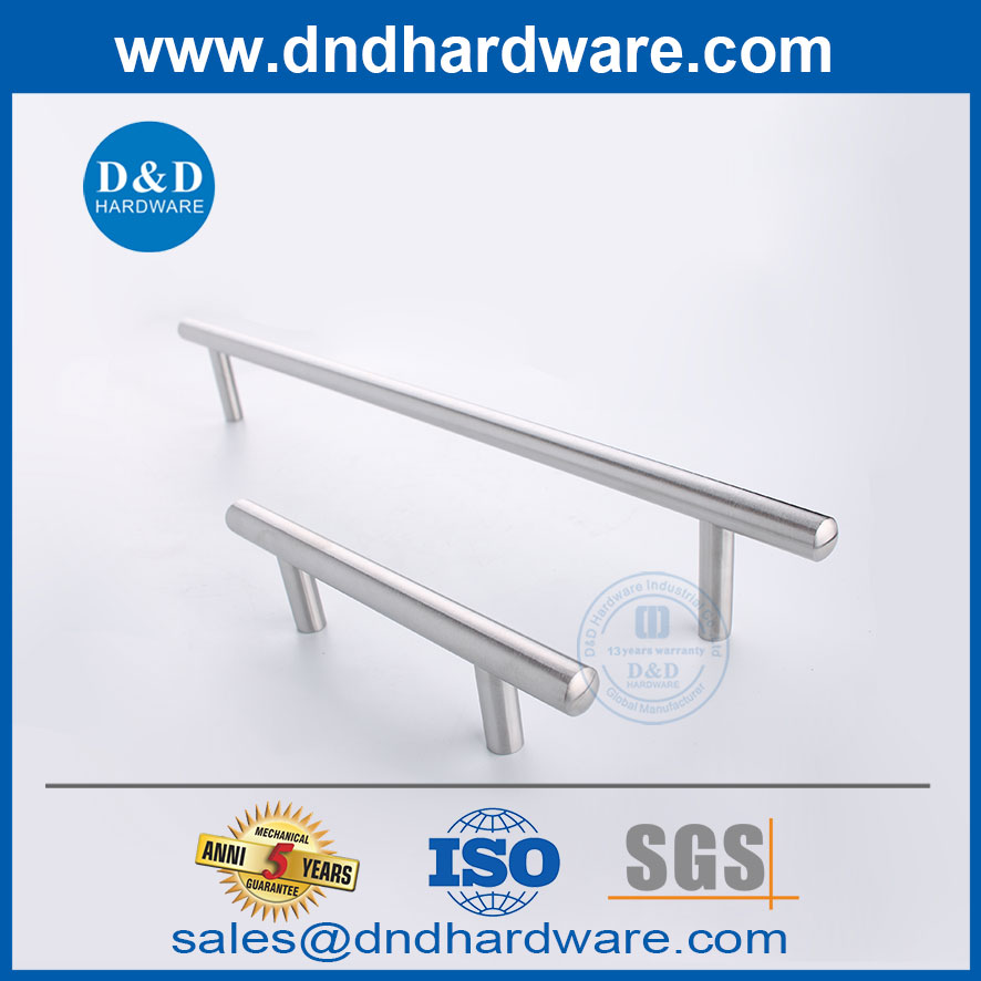 ซาตินสแตนเลส T บาร์เฟอร์นิเจอร์ประตูดึงที่จับสำหรับ Home-DDFH001