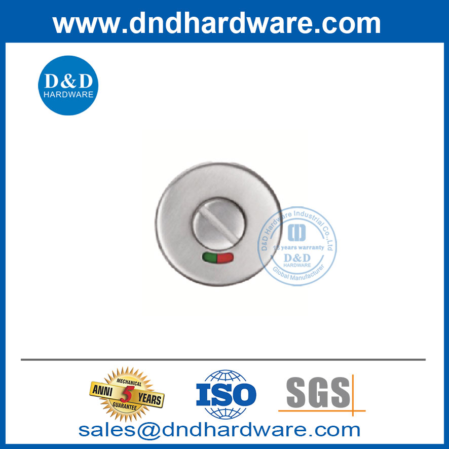 SS304 คันโยกประเภท thumbturn และปล่อยพร้อมตัวบ่งชี้สำหรับ ToLiet door-ddik006